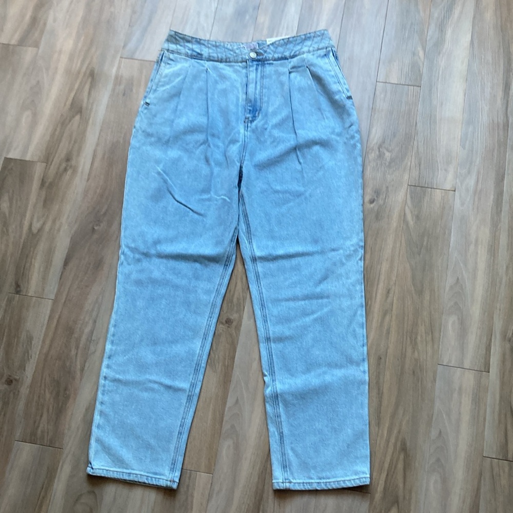 So Super high rise straight woven denim jean pant quilted design waistband 13 31 - Picture 13 of 17